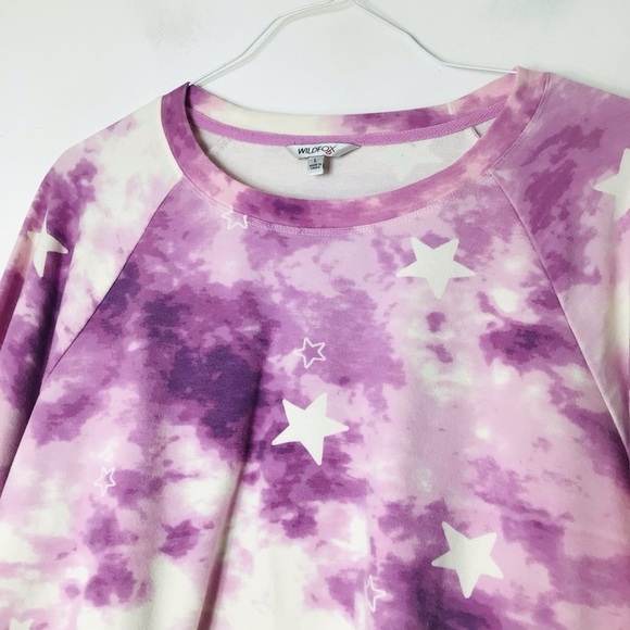 Wildfox sweatshirt women large purple stars - Picture 5 of 10